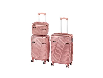 TraveLux Urban XV gurulós bőrönd szett rosegold