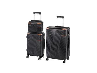 TraveLux Urban XVI gurulós bőrönd szett fekete