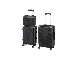 TraveLux Urban XVIII gurulós bőrönd szett fekete