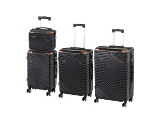 TraveLux Urban XXV gurulós bőrönd szett fekete