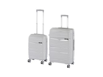 TraveLux Voyager VI gurulós bőrönd szett szürke