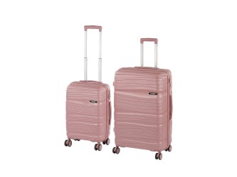 TraveLux Voyager VI gurulós bőrönd szett rosegold