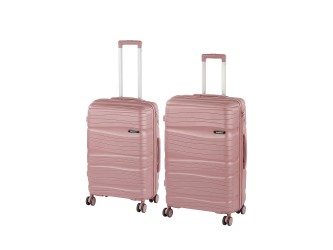 TraveLux Voyager VII gurulós bőrönd szett rosegold