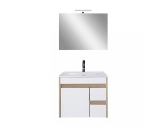 Luna Prime 60 komplett fürdőszobabútor, Sonoma tölgy-Fehér