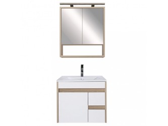 Luna 60 komplett fürdőszobabútor, Sonoma tölgy-Fehér