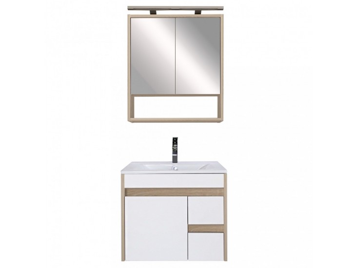 Luna 60 komplett fürdőszobabútor, Sonoma tölgy-Fehér