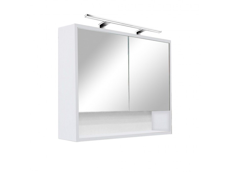 Luna 80 felső tükrös szekrény fehér