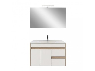 Luna Prime 80 komplett fürdőszobabútor, Sonoma tölgy-Fehér