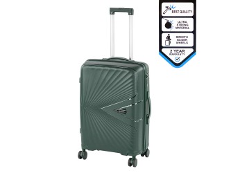 TraveLux Endure közepes bőrönd keményfedeles 68x45x25 cm sötetzöld