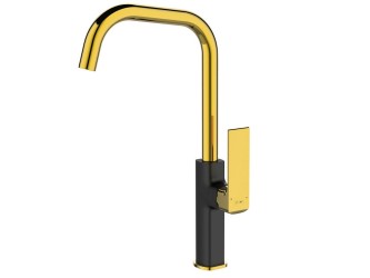 Maroko 35 fekete-arany mosogató csaptelep