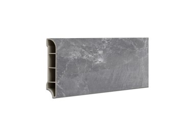 Vinyl SPC padlószegély Fjord márvány mintás sötét szürke 2400x60x12 mm