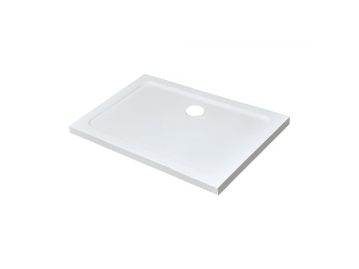 Modena Slim aszimmetrikus szögletes akril zuhanytálca, 80x100x5,5 cm-es méretben