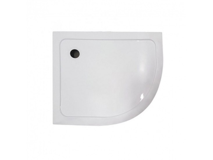 MEMPHIS100TALCABAL Memphis aszimmetrikus íves akril zuhanytálca 100x80x13 cm balos