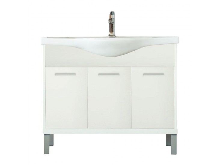 Nerva 105 cm-es bútorhoz alsószekrény mosdóval fehér