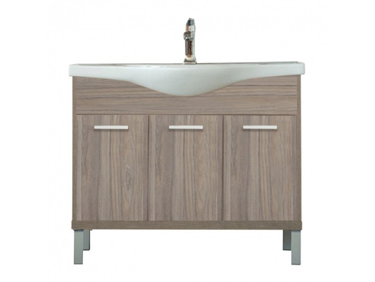 Nerva 105 cm-es bútorhoz alsószekrény, mosdóval, Rauna szil