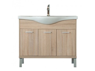 Nerva 105 cm-es bútorhoz alsószekrény, mosdóval, Sonoma tölgy