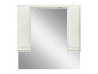 Nerva 105 cm-es tükrös felsőszekrény, Tükörfényes fehér színben