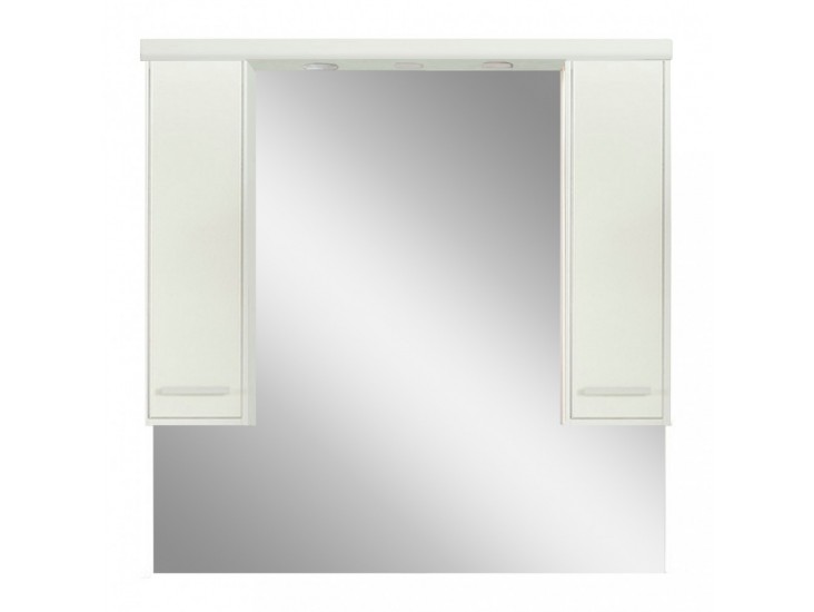 Nerva 105 cm-es tükrös felsőszekrény, Tükörfényes fehér színben