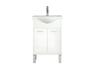 Nerva 55 cm-es bútorhoz alsószekrény mosdóval fehér