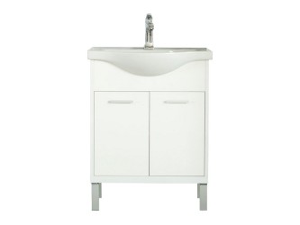 Nerva 65 cm-es bútorhoz alsószekrény mosdóval fehér
