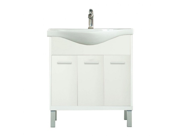 Nerva 75 cm-es bútorhoz alsószekrény mosdóval fehér