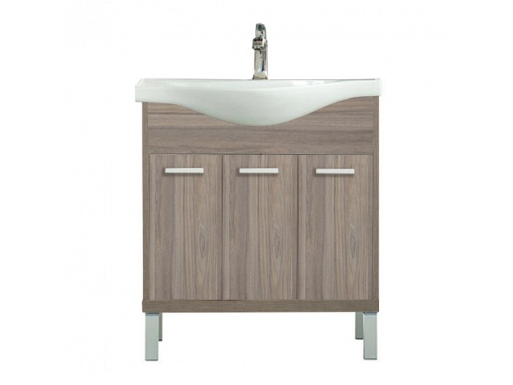 Nerva 75 cm-es bútorhoz alsószekrény, mosdóval, Rauna szil