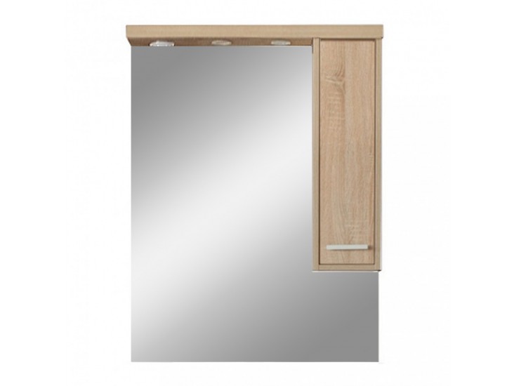 Nerva 75 cm-es tükrös felsőszekrény, Sonoma tölgy