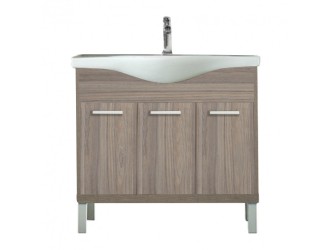 Nerva 85 cm-es bútorhoz alsószekrény, mosdóval, Rauna szil