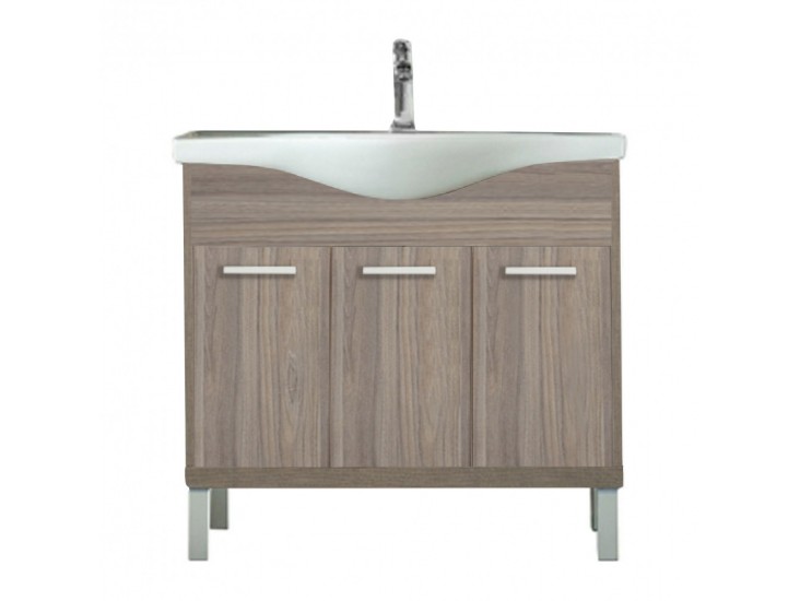 Nerva 85 cm-es bútorhoz alsószekrény, mosdóval, Rauna szil