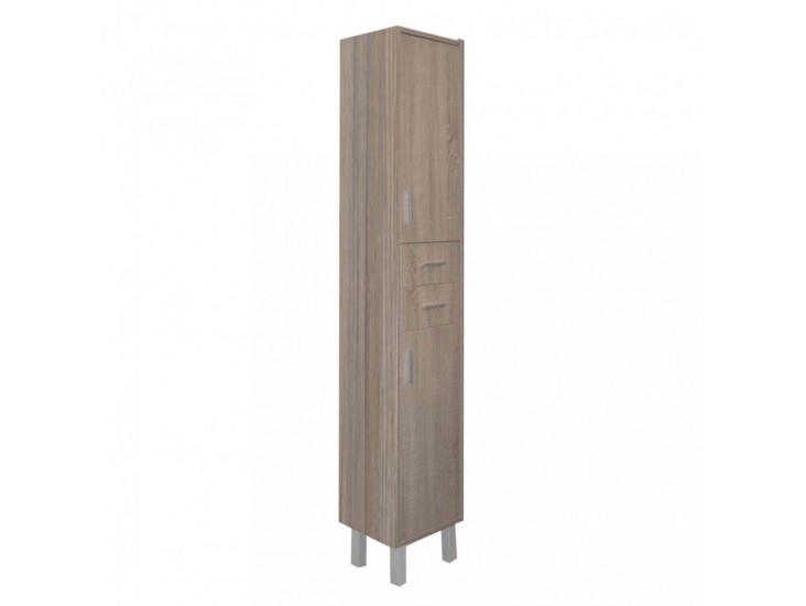 Nerva 35 magas szekrény 2 ajtóval, 2 fiókkal, rauna szil