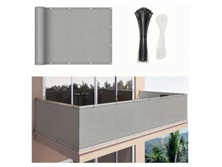 Erkély árnyékoló, belátásgátló 5 m szürke