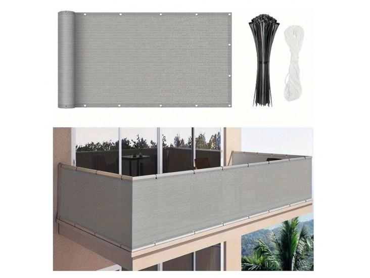 Erkély árnyékoló, belátásgátló 7 m szürke