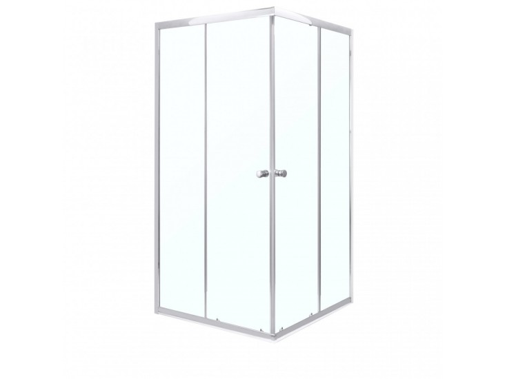 Olga SQ 90x90 cm szögletes zuhanykabin zuhanytálca nélkül - króm profil, víztiszta üveg