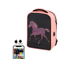 Pixo ledes okos hátizsák rózsaszín