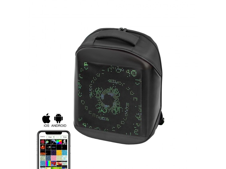 Pixa ledes okos hátizsák fekete