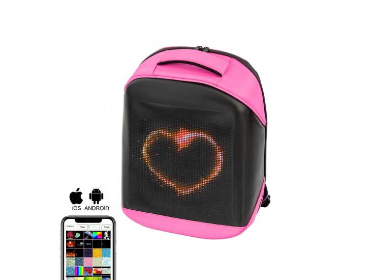 Pixa ledes okos hátizsák rózsaszín