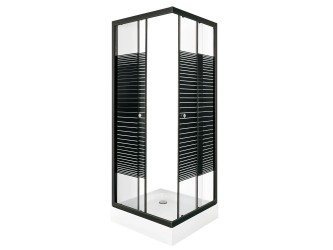 PICO Black stripe 70 szögletes zuhanykabin zuhanytálcával