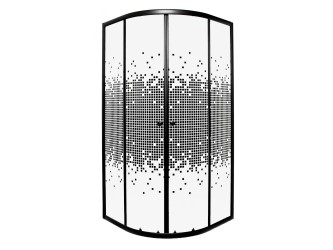 Pixel Black 80 íves zuhanykabin zuhanytálca nélkül