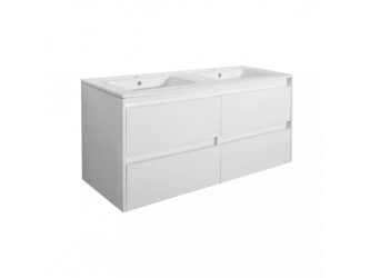 Porto 120 alsó fürdőszoba bútor mosdóval fehér színben