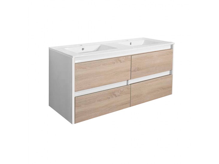 Porto 120 alsó szekrény mosdóval fehér-sonoma tölgy