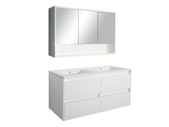 Porto 120 komplett fürdőszoba bútor fehér színben