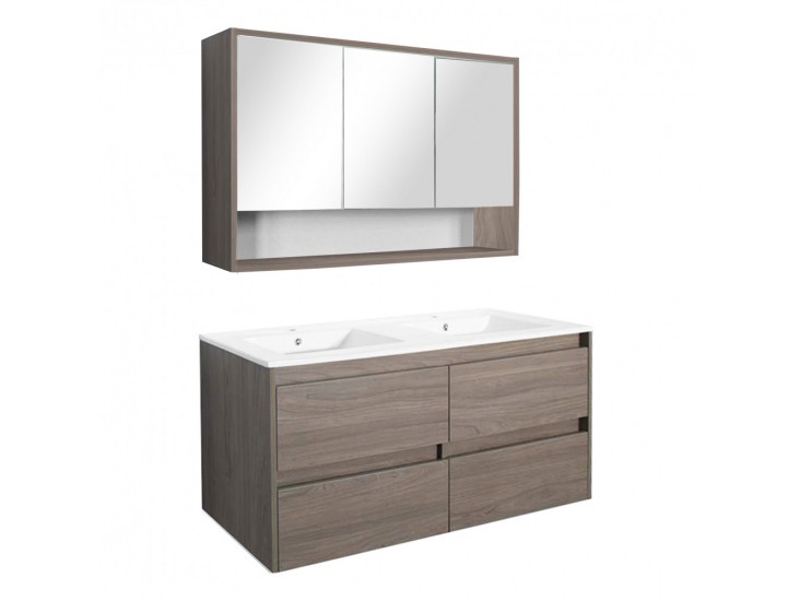 Porto 120 komplett fürdőszoba bútor rauna szil színben