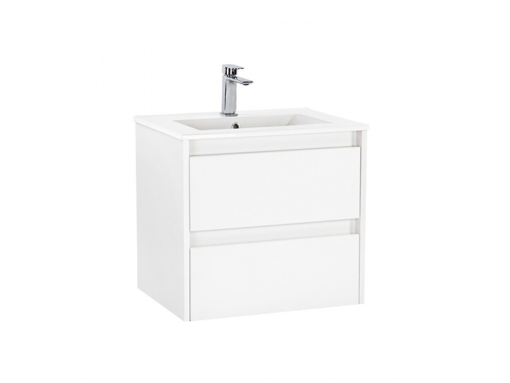 Porto 60 alsó fürdőszoba bútor mosdóval fehér színben