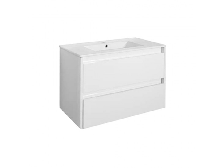Porto 80 alsó fürdőszoba bútor mosdóval fehér színben