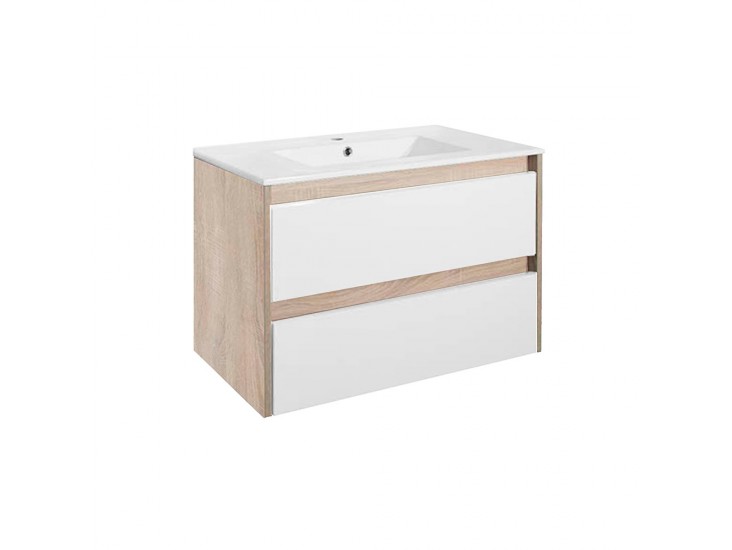 Porto 80 alsó szekrény mosdóval sonoma tölgy-fehér