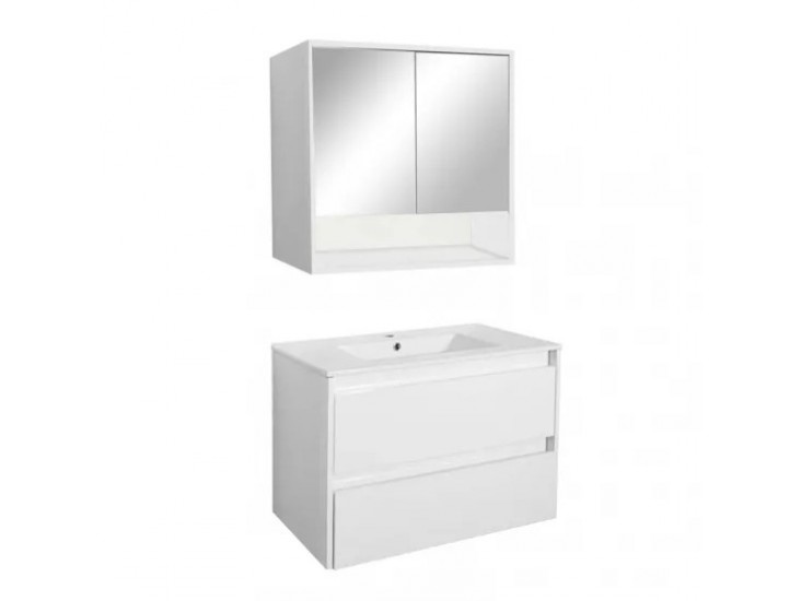 Porto 80 komplett fürdőszoba bútor fehér színben