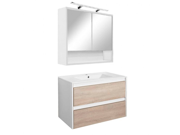 Porto 80 komplett fehér-sonoma tölgy