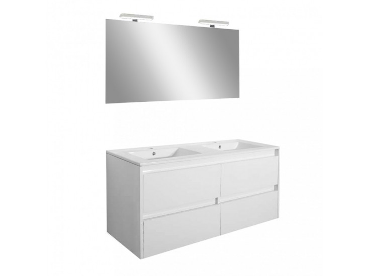 Porto Prime 120 komplett fürdőszoba bútor fehér színben