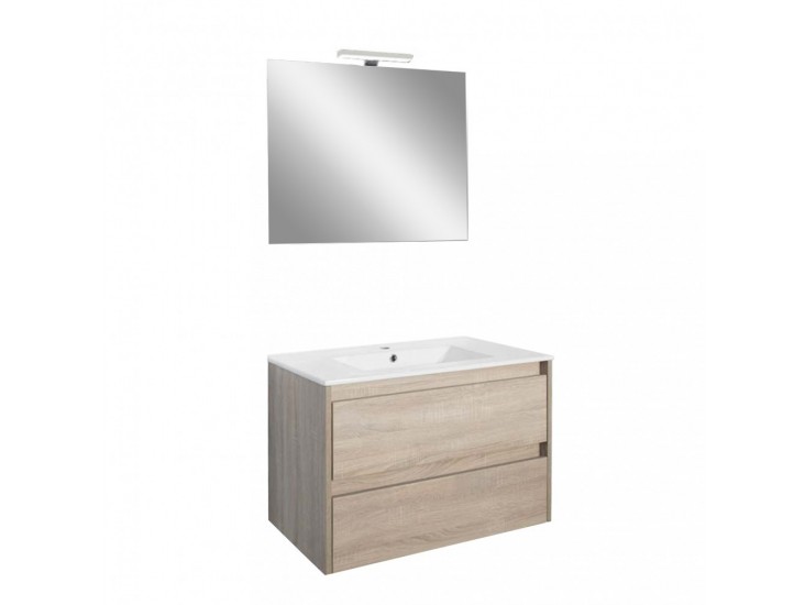 Porto Prime 80 komplett fürdőszoba bútor sonoma tölgy színben