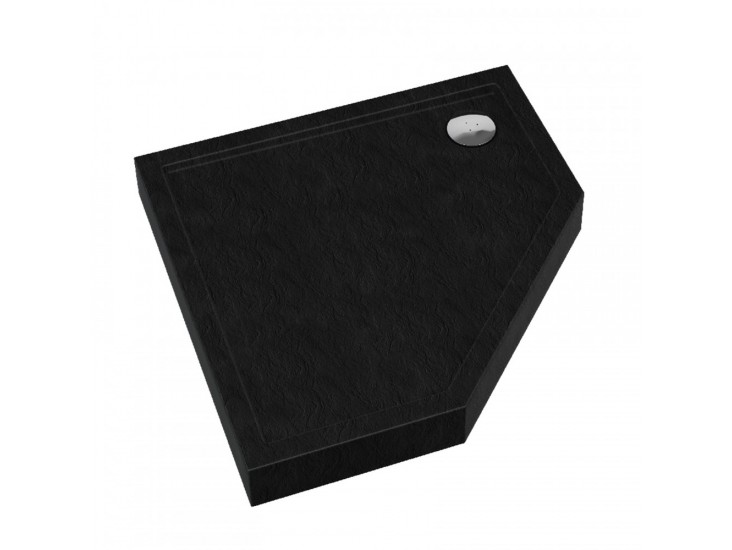 Prato 90 szögletes fekete akril zuhanytálca